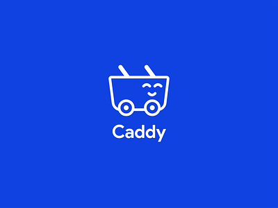 Caddy app blue branding clean concept design flat graphic graphic design icon illustration illustrator logo vector