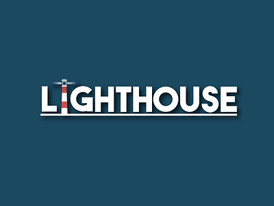 Lighthouse Word Illustration design flatdesign illustrator lighthouse ui ux vector wordicon