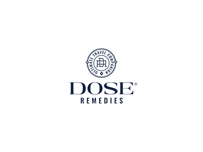 DOSE Remedies branding design logo mark remedies typography vector vintage