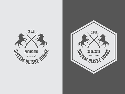 Sistem Bliske Borbe horses logo proposal vector