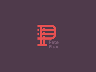 Pete Flux hop jazz logo microphone monogram proposal vector