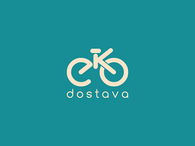 Eko Dostava bicycle design eco logo vector