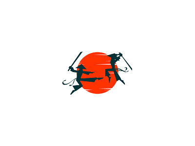 Samurai Battle design graphic logo minimal samurai vector