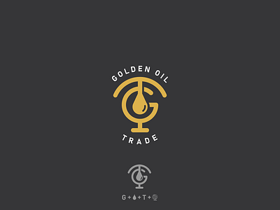 Golden Oil Trade brand golden logo mark oil trade vector