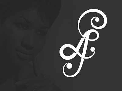 Aretha Franklin Tribute Monogram design lettering logo mark monogram typography vector