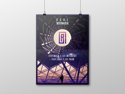 Real Intermedia branding design graphic photoshop poster ui
