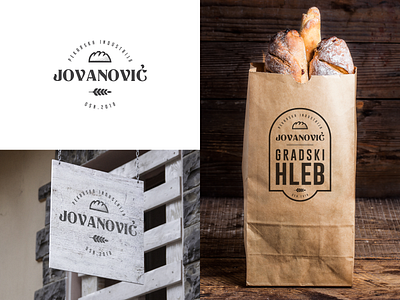 Baker Industry Jovanovic badge bakery branding design icon logo mark packagedesign retro vintage