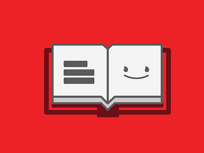 Appboy Book academy appboy book icon lines red smile