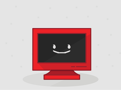 Appboy Computer Icon appboy computer grey monitor pixel red retro smiley