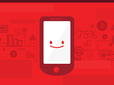 Appboy Announcement appboy iconography icons marketing mobile mrm phone red shades smiley