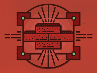 Brick catan icon illustration linework of rework settlers vector