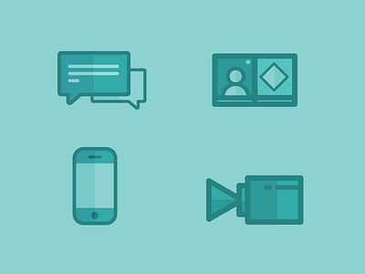 Low Contrast Icons chat icon illustrator phone vector video