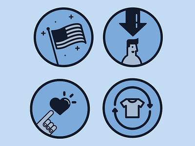 Icon Doodles america charity consumer cycle heart icon illstration vector