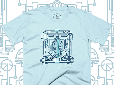 Cyberman Shirt apparel cyberman doctor linework minimalism shirt vector who