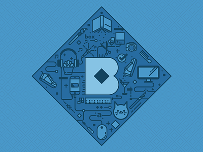 Creative Team Illustration birchbox blue creative icon vector