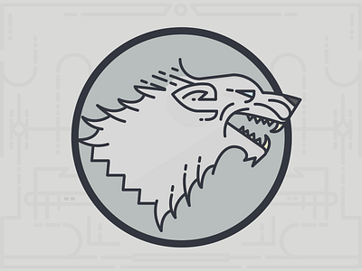 Game of Thrones: House Stark game lines of sigil stark thrones wolf