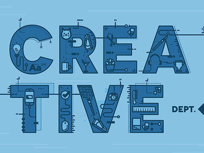 Creative Department creative icon lines vector
