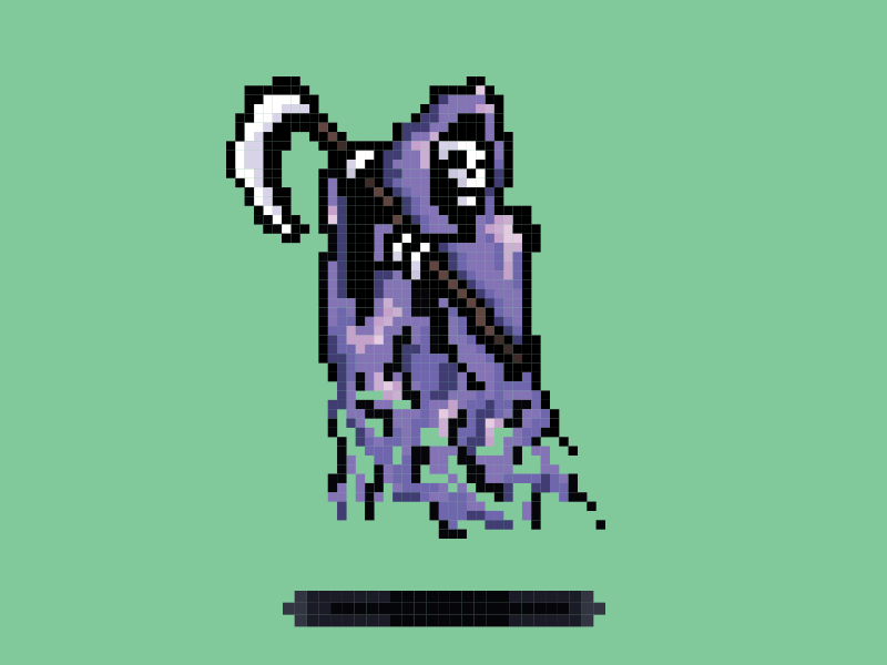 Grim Reaper Pixel Art GIF