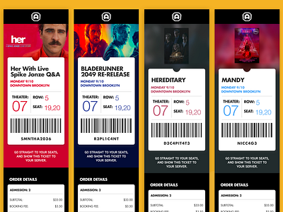 Alamo Drafthouse Ticket Concept alamo cinema concept drafthouse email movie ticket