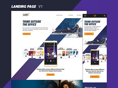 Audible For Business Landing Page Concept