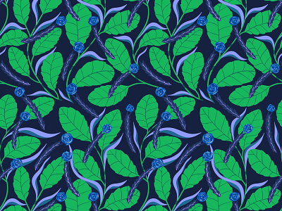 Variegated leaves pattern design graphic design illustration pattern design procreate surface pattern