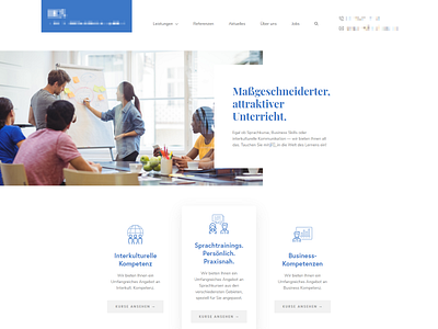 Landing page of my current project blue font header hero landing landing page modern page white