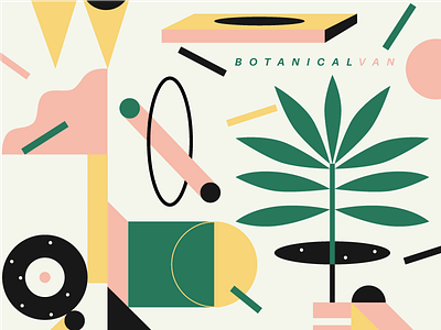 Botanical Van band botanical branding design flat illustration