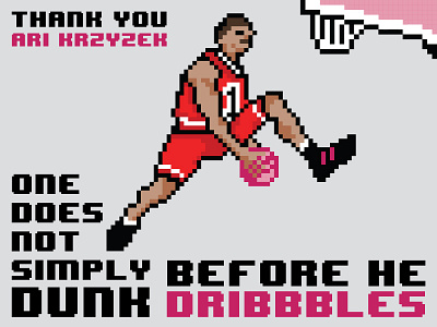 Hi Dribbble! 8 bit debut dribbble dunk first shot hello thank you