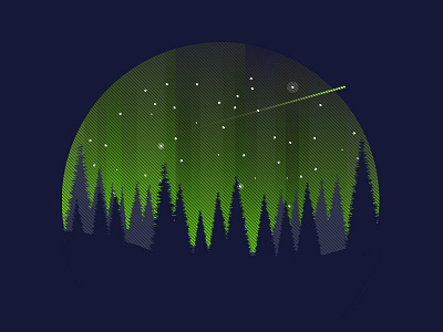 MPLS illustration nature northern lights outdoors star tree