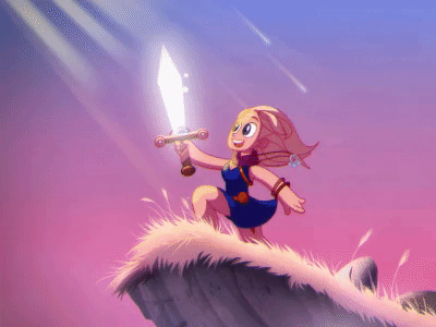 The Sword Girl 2d animation cartoon fantasy girl sword vfx