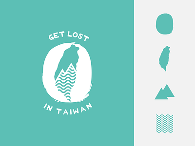 Get Lost In Taiwan Logotype brand identity illustrator logo logotype stamp taiwan vector