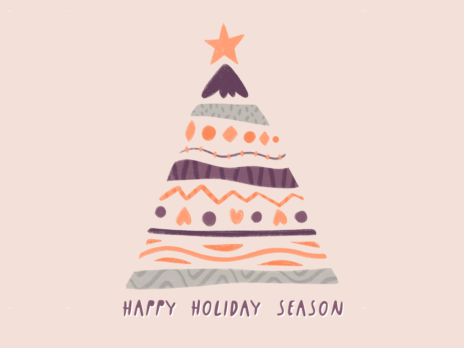 A cute Christmas tree dancing animatedgif christmas christmas tree happy illustration pink procreate purple soft