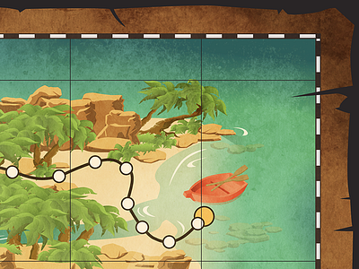 Treasure map game illustration online sweepstakes