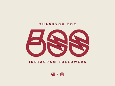 600 Milestone bold colour instagram logo milestone post thank you thick lines typography