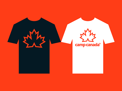 Camp Canada® Branded Tee's bold brand brand design brand identity colour fashion graphics logo merch merchandise modernism thick lines tshirt design