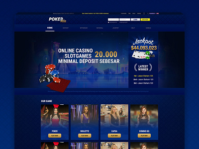 Casino Online Project branding casino game design ui web