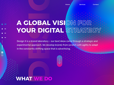 Design agency homepage abstract contrst design font fonts new retrowave retrowave shape texture ui web webdesign