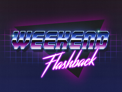 New retro wave text effect