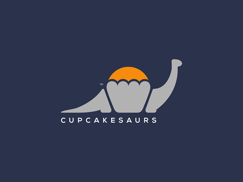 CupcakeSaurs Logo graphic design branding logo