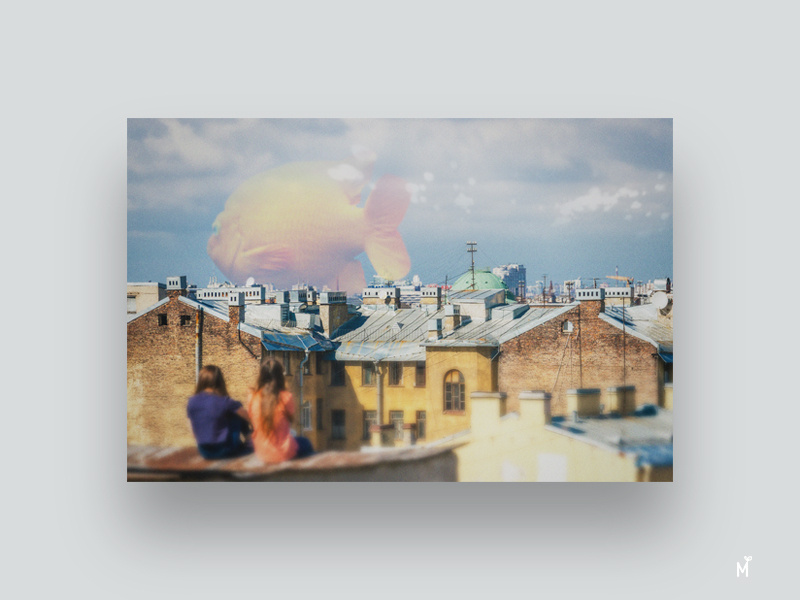 "Coming Through" illustration graphic design collage