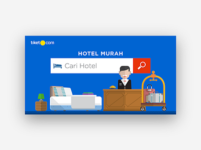tiket.com hotel product - searchbox branding graphic design illustration vector