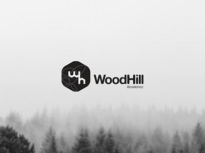 WoodHill Residence (logomark & logotype option)