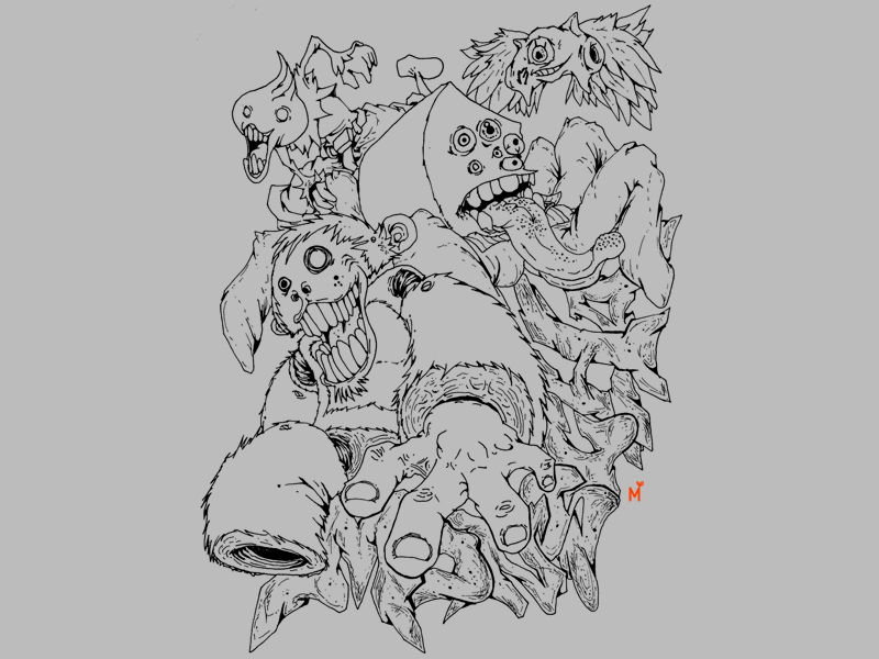 Monscha Pose characterdesign sketching illustration