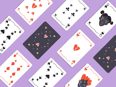 ∞ Playing cards ∞ art cards characters colors first game haby illustration invitation invite shot