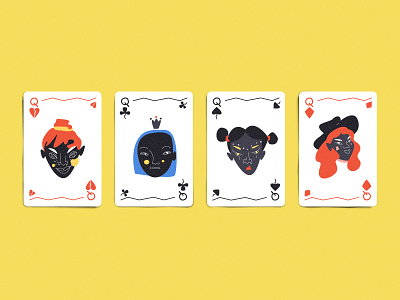 ∞ Playing cards ∞ art cards characters colors first game haby illustration invitation invite shot
