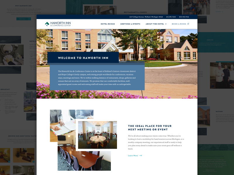 Haworth Inn site by Kaitlyn Malson on Dribbble