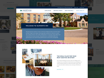 Haworth Inn Website accessible desktop grand rapids home homepage hotel michigan responsive web web design website