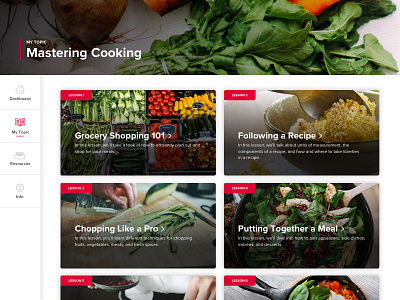 Online Learning Platform cooking education food grand rapids learning michigan online learning web web app web design website