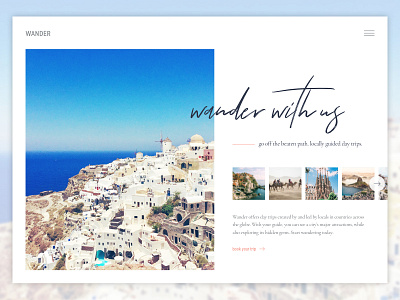 Daily UI 003 – Landing Page (Above the Fold) 003 daily ui daily ui challenge grand rapids landing page layout michigan photography travel ui web web design