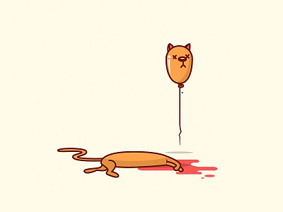 Cat Balloon balloon cat digital illustration party vector